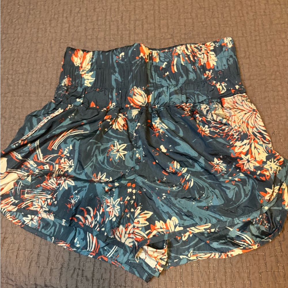 Free People Blue and Orange Athletic Shorts